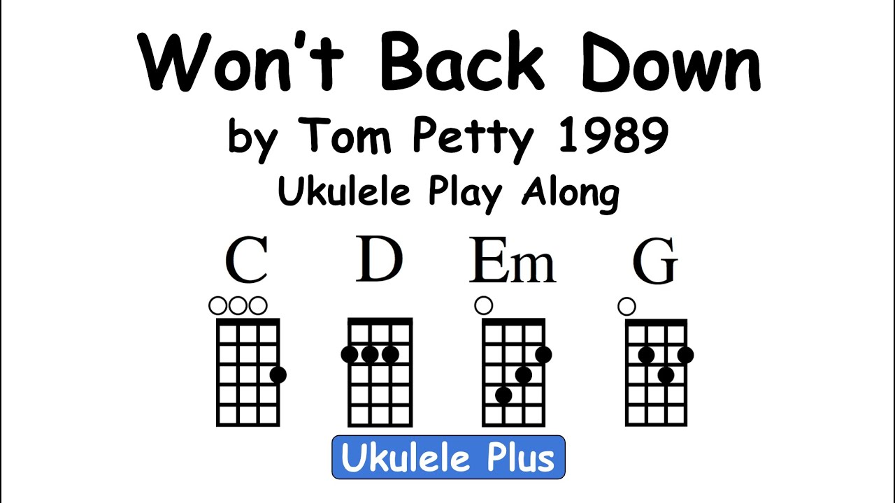 "Won't Back Down" by Tom Petty Ukulele Play Along Practice