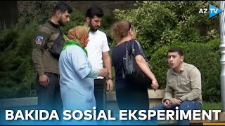 Küçədə "semiçka" çırtlayıb, süpürgəçini narahat edənə insanların reaksiyası necə oldu? - EKSPERİMENT