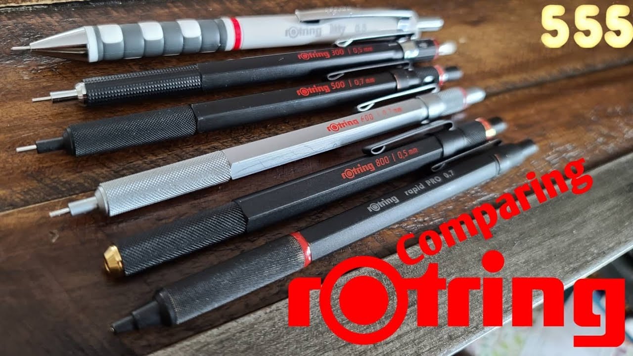 Review: Rotring Mechanical Pencils; Tikki, 300, 500, 600, 800, and