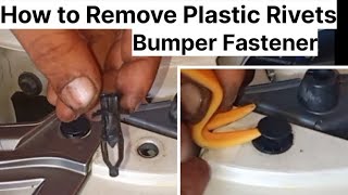 How to Remove Plastic Rivets Bumper Fasteners
