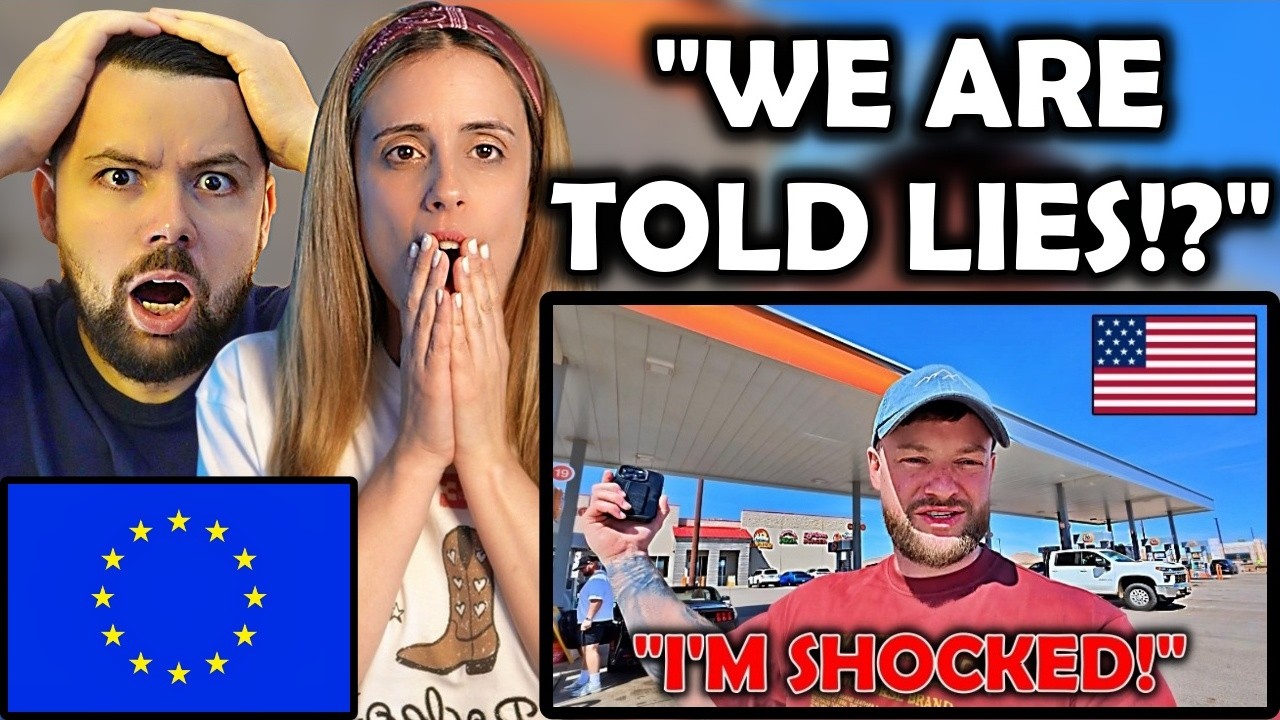European Couple Reacts to Brit Tries Driving in America for the First ...