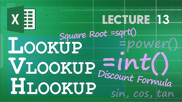 Lecture 13 | Microsoft Excel | LOOKUP, VLOOKUP, HLOOKUP etc... | Taj Institute | Urdu/Hindi
