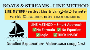 Boats & Streams Line Method Trick| Solve Without formula | 20 Sec Shortcut | IBPS PO SBI PO CLERK |
