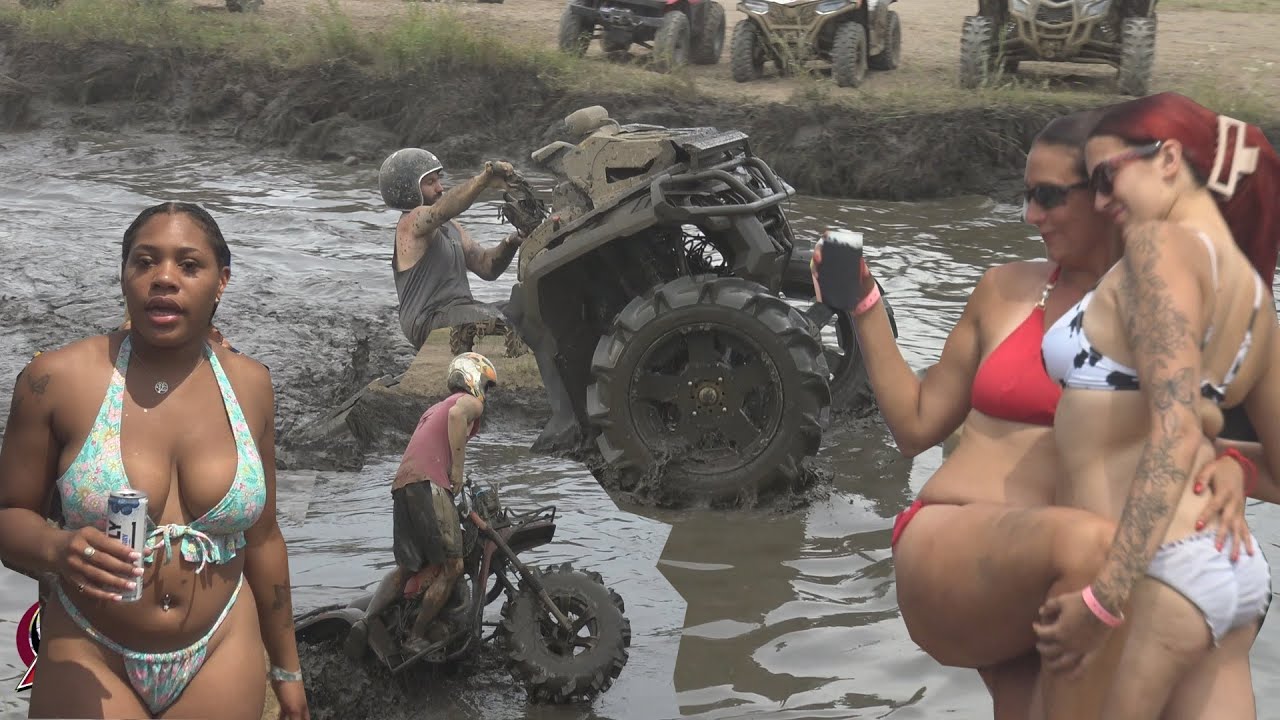 Пляжная вечеринка на квадроциклах и езда по грязи? Застряли в грязи, где веселье никогда не закан...