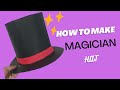 Magician paper hathow to make magician hat magicianhat magicianhatdiy diy  schoolkidscraft