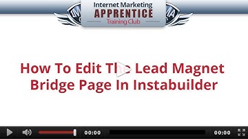 InstaBuilder Training - How to edit the bridge page in Instabuilder