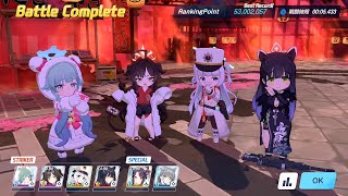 【ブルアカ】総力戦 クロカゲ Lunatic 2凸 53,002,507 PT ☆3ヒカリ, キキヨゥ