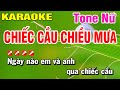 Chiếc Cầu Chiều Mưa Tone Nữ - Karaoke Nhạc Sống Hoài Phong