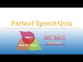 Inglés A1 | Quiz | Parts of Speech | Mr. Goiz Idiomas