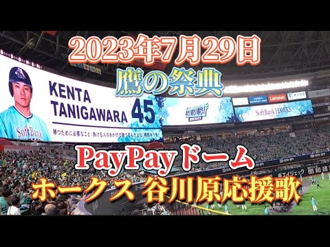 【応援】2023年7月29日 ソフトバンクVSロッテ PayPayドーム ホークス応援 谷川原応援歌 鷹の祭典