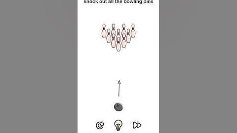 Brain Out 1 Level 85 knock out all the bowling pins SVAgaming Virakti Voice Quiz mobile puzzle game