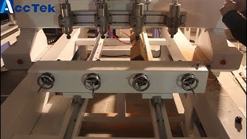 AccTek 3d Router Cnc Engraving Machine AKM1325-4R Rotary Cnc Router
