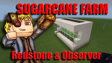 Minecraft Sugarcane Farm Redstone Tutorial - (Observer Block) - (Nvidia Shield TV)