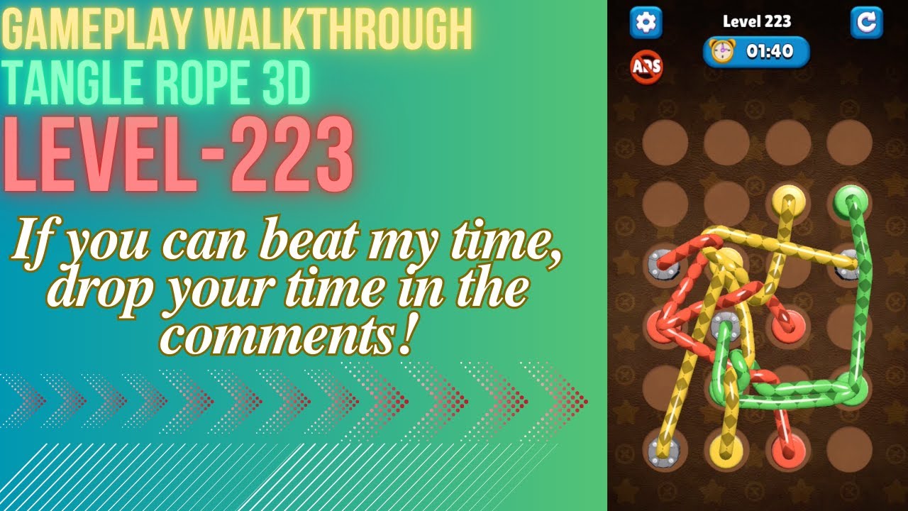 TANGLE ROPE 3D : LEVEL 223 WALKTHROUGH - YouTube