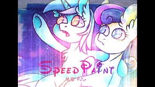 [SpeedPaint] Lyra and Bon-Bon.Can you see this stars?(MS Paint)