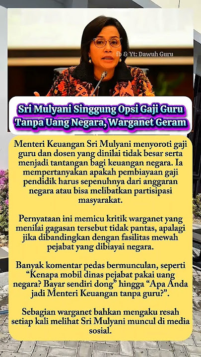Selalu Bikin Resah Warganya #srimulyani #menterikeuangan #nkri #hutri