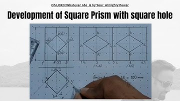 Development of Square Prism | development of surfaces in engineering drawing | Engineering Drawing