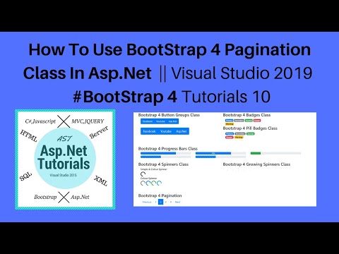 How to use bootstrap 4 pagination class in asp.net || visual studio 2019 #bootstrap 4 tutorials 10