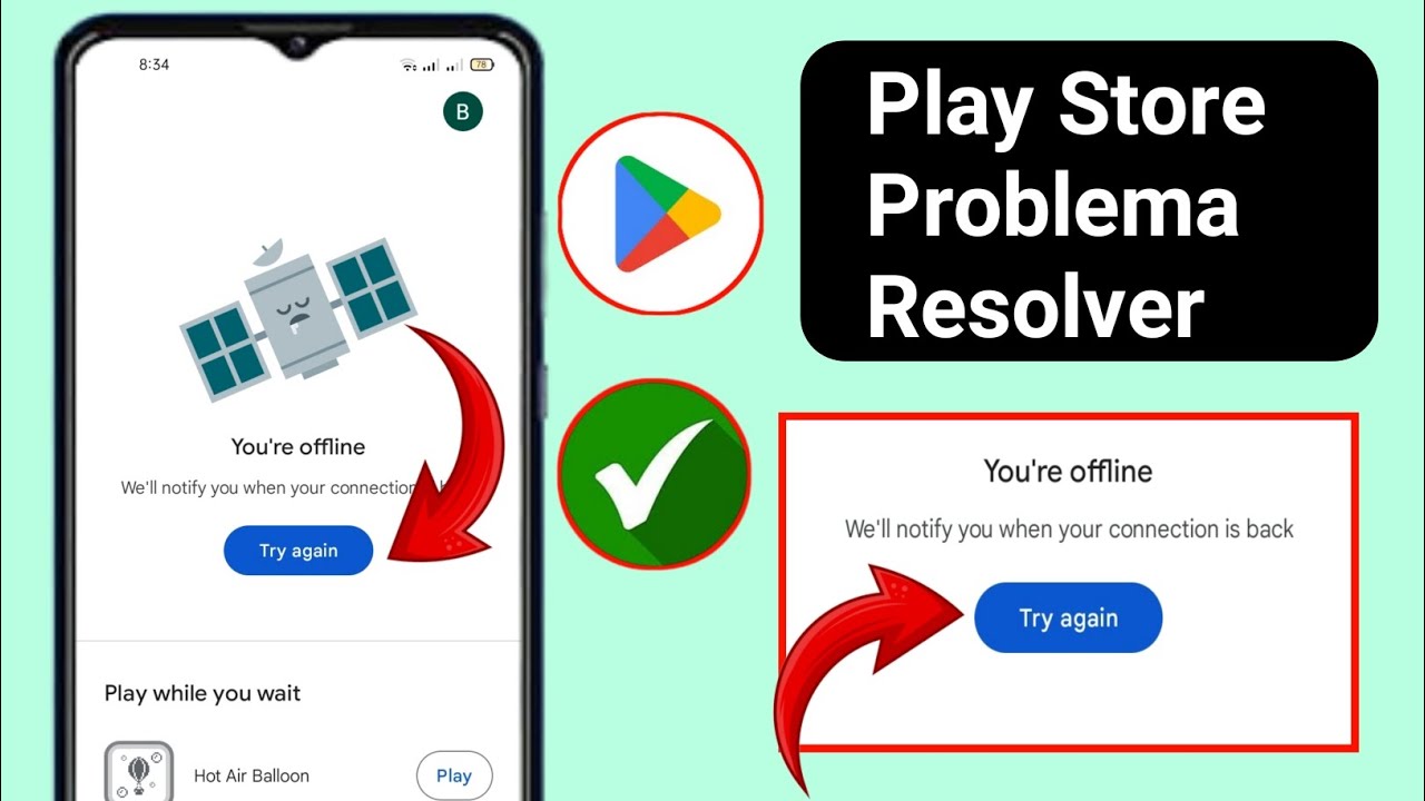 Problema de error en Google Play Store Solucionar | Problema de intento ...