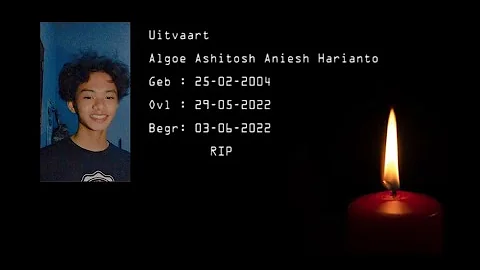 Uitvaart Algoe Ashitosh Aniesh Harianto