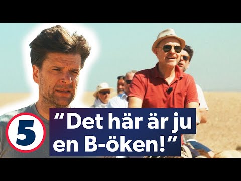 Peter Magnusson & gänget är inte imponerade av ökenlivet | Bättre sent än aldrig | Kanal 5 Sverige