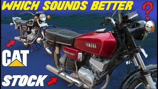 YAMAHA RX 135 || CAT VS CHROME EXHAUST 🔥