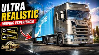 Ultra Realistic Driving in Euro Truck Simulator 2 🚛 | Real Traffic &amp; Graphics Mods
