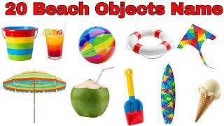 20 Beach Objects for Kids | Fun Learning in Hindi 🌊🏖️ | Kids Video