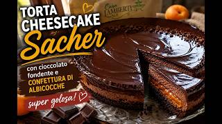 CHEESECAKE SACHER Golosissima con Cioccolato Fondente e Confettura di Albicocche