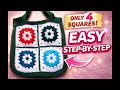 Easy Crochet Bag Tutorial 🧶 | Only 4 Granny Squares!