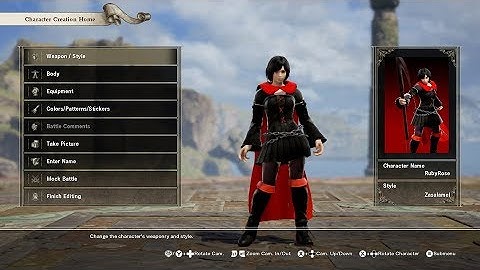 How to make Ruby from RWBY SoulCalibur 6 Character Creation