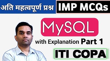 MySQL MCQs  Part 1 | ITI COPA MP TO VACANCY 2022