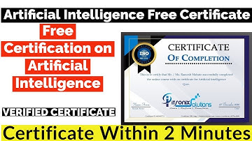 Artificial Intelligence Free Certificate From ITRONIX SOLUTIONS | Get Certificate Within 1 Minute