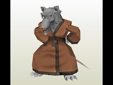 Splinter Papercraft Splinter de papercraft - YouTube