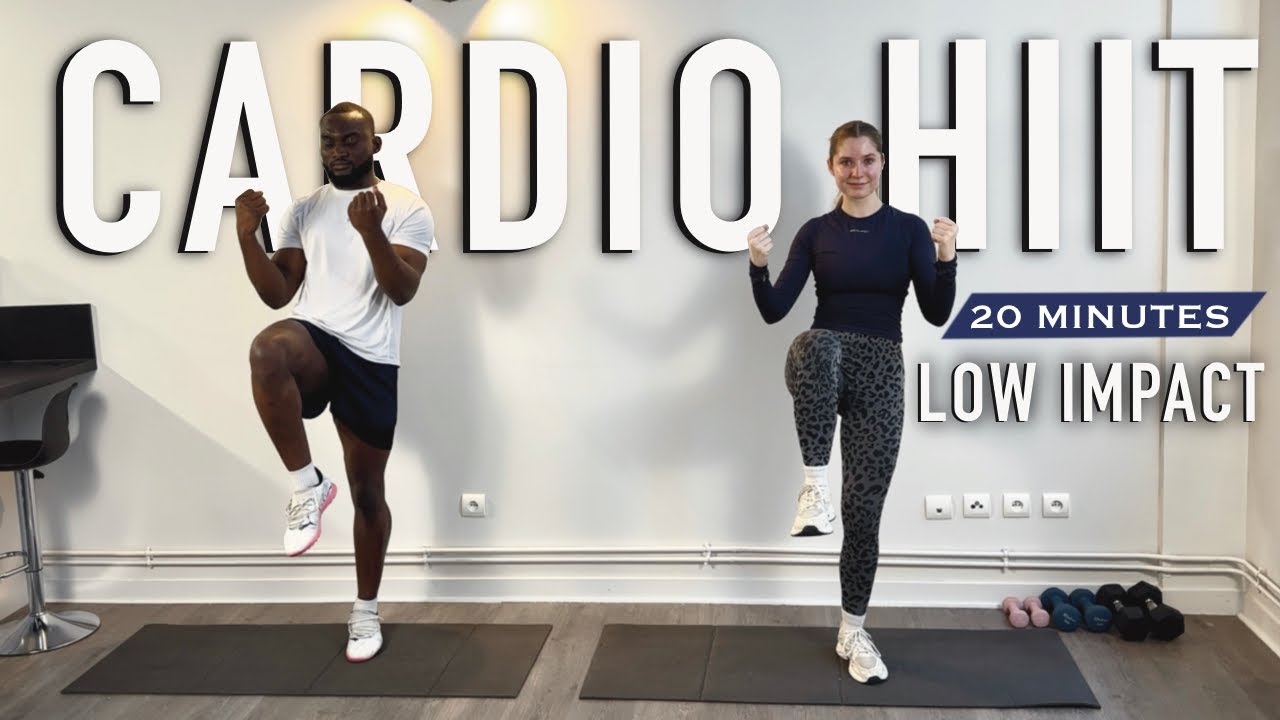 20 MIN NO JUMPING CARDIO HIIT | Burn 300 calories | No Repeat, Low ...