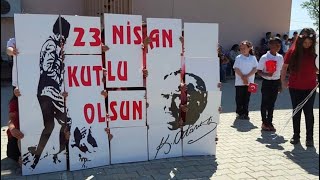 23 Nisan Atatürk ve Bayrak Oluşturma / Yapboz Gösterisi  (İzmir/Kiraz)