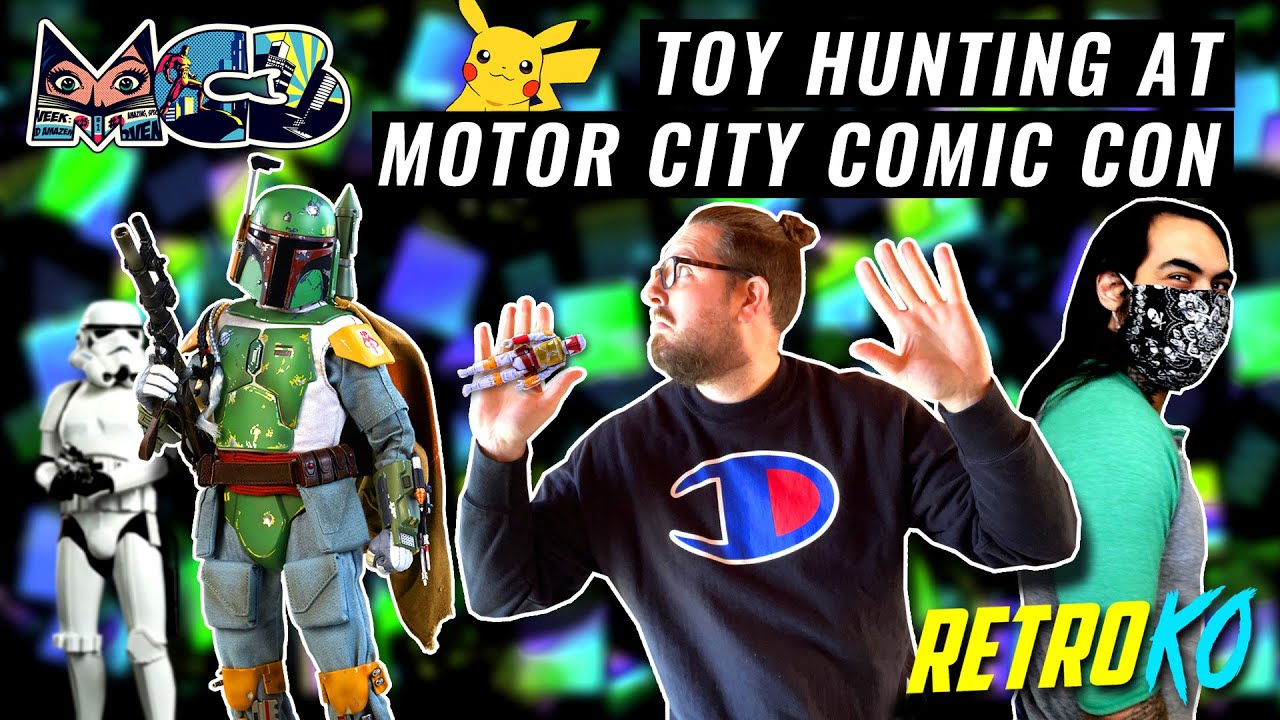 MOTOR CITY COMIC CON 2021 l RetroKO Takes Over Comic Con! Epic Toy Hunt!  Star Wars MOTU and Pokémon