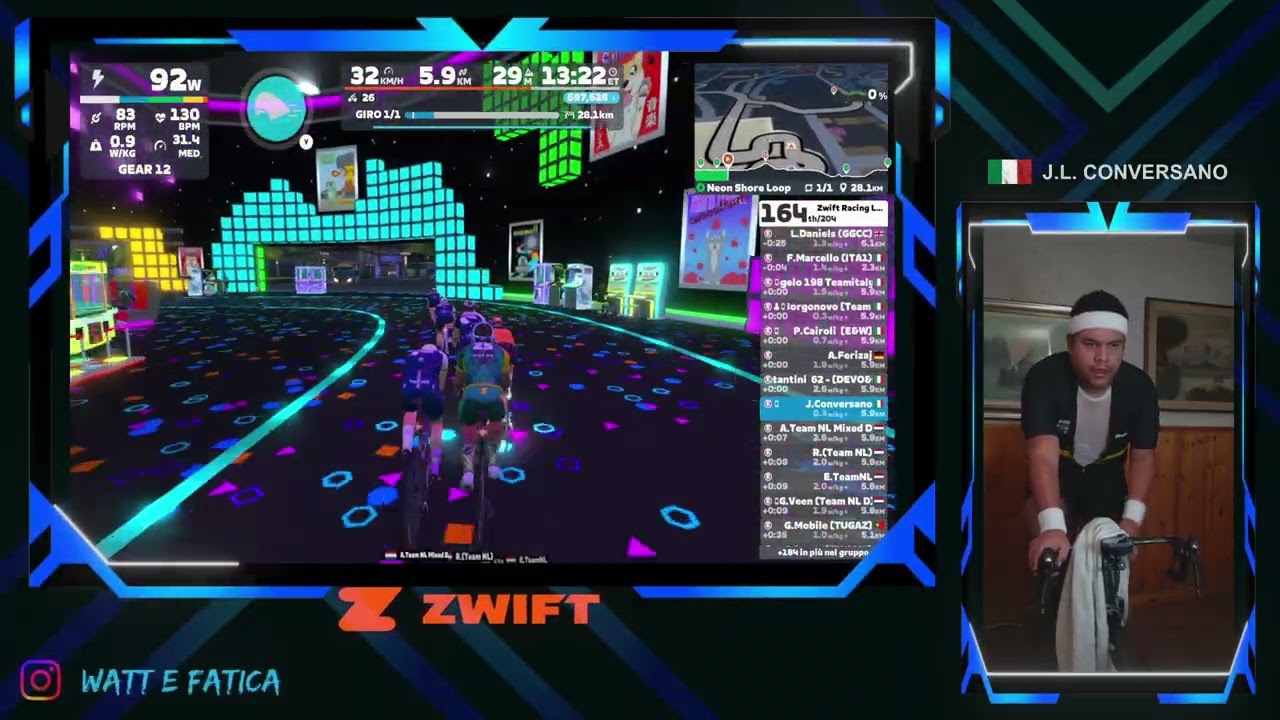 Zwift - Group Ride: Zwift Racing League Recon Ride on Neon Shore Loop in Makuri Islands