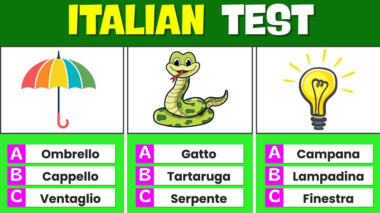 🇮🇹 Italian Quiz Challenge! Can You Guess These 50 Italian Words?
