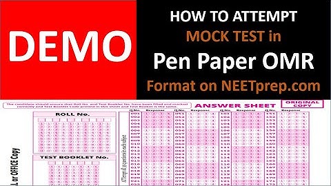 How to Attempt in Pen Paper OMR Format & Rules to Follow in Mock Test TODAY - NEET 2022 & NEET 2023