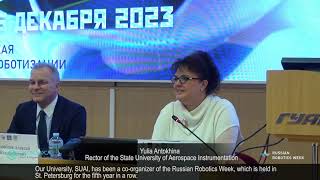 Yulia A. Antokhina, Rector Of The State University Of Aerospace Instrumentation, At The Rrw 2023.