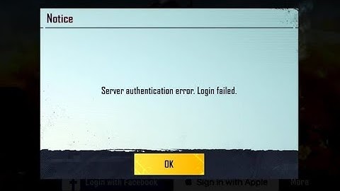 [Solution 1000%] BGMI "Server authentication error. Login failed" IOS/Android - Rebel Gaming