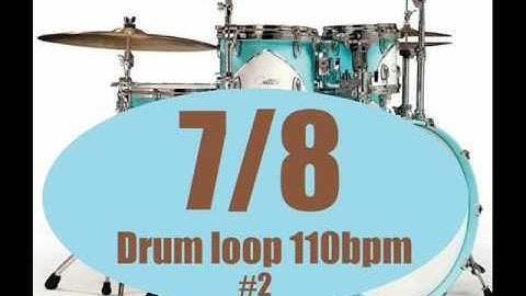 7/8 Drum loop 110bpm #2