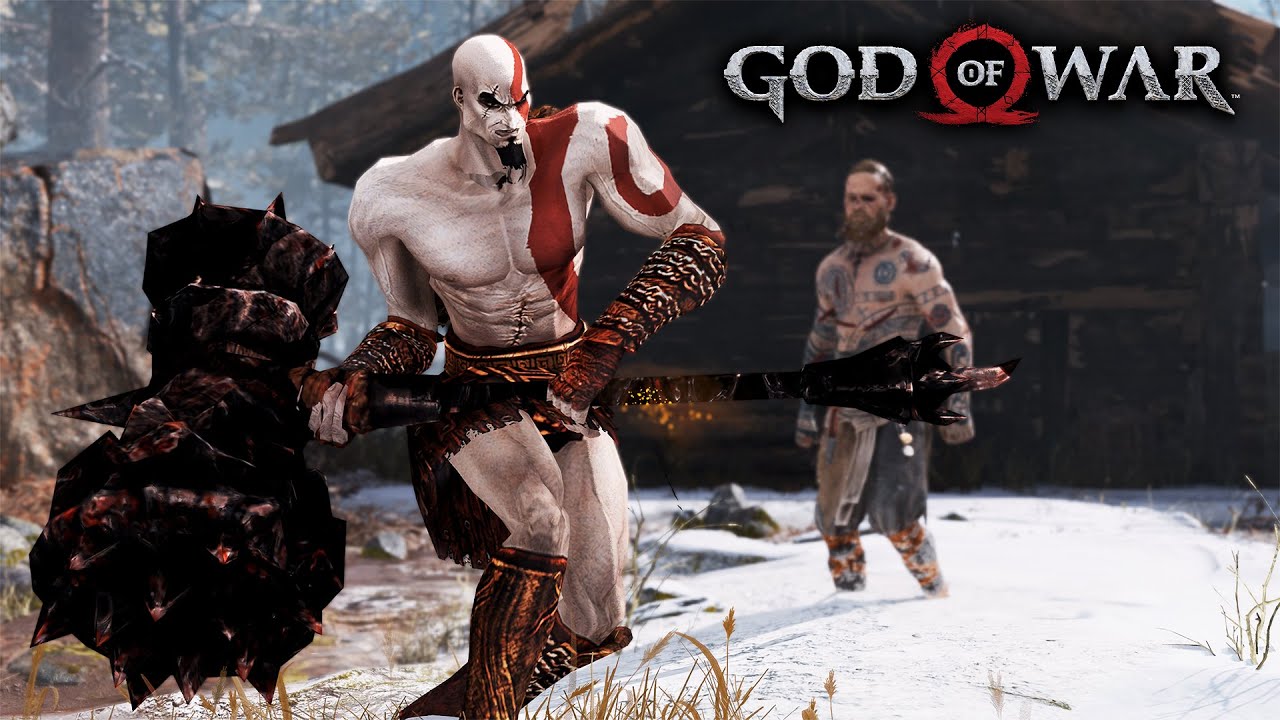 GOD KRATOS WEAPONS VS Baldur Boss Fight (God of War PC Gameplay