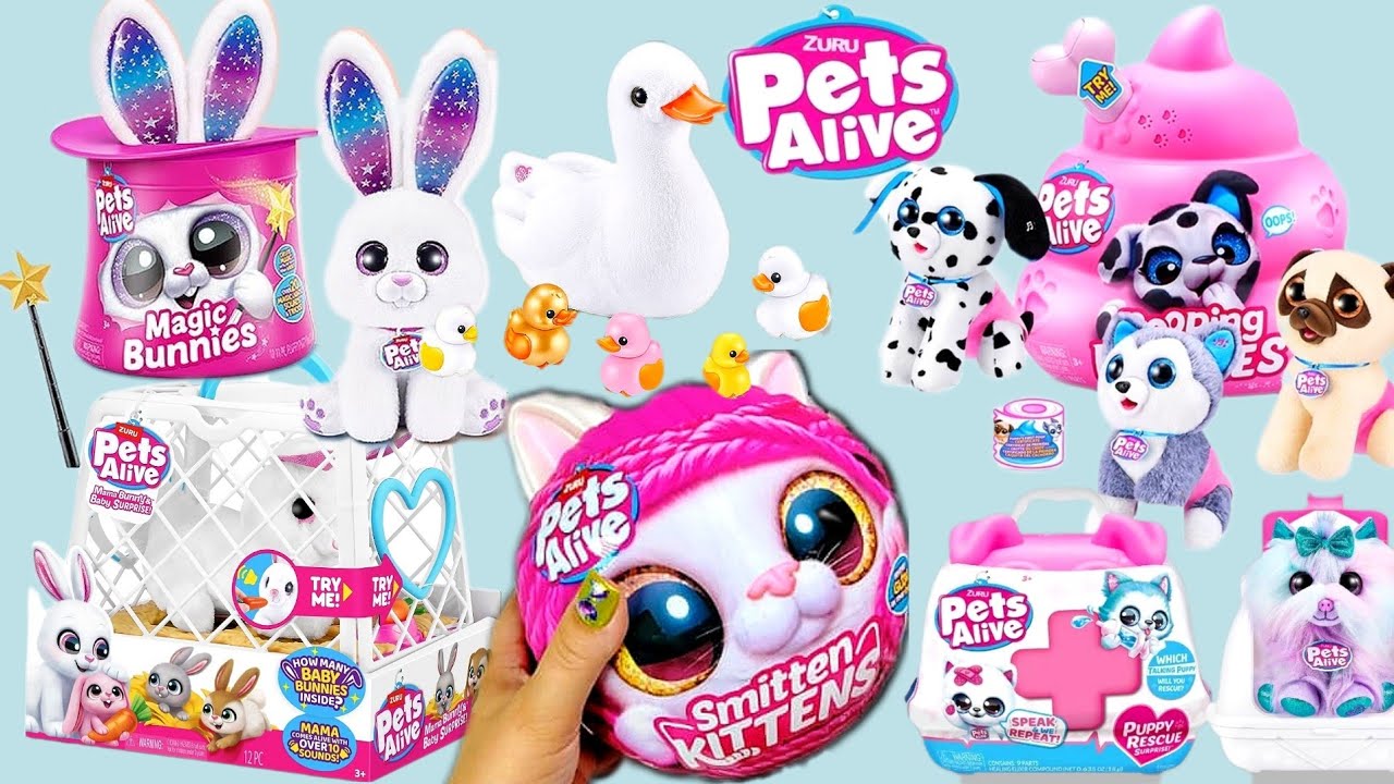 4K |90 minutes SATISFYING WITH UNBOXING BIG BIG SET ZURU PETS ALIVE | ASMR