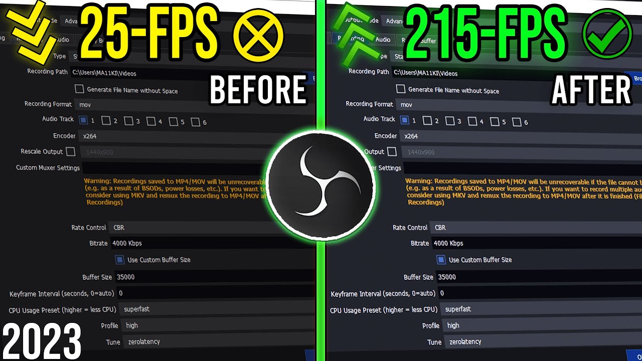 Best OBS Recording Settings For Low End PC   1080P 60FPS With No Lag  2024