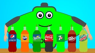 Low Battery Overcharged By Drinking Popular Soft Drinks | Asmr Drinking Sounds | Mukbang Animation screenshot 1