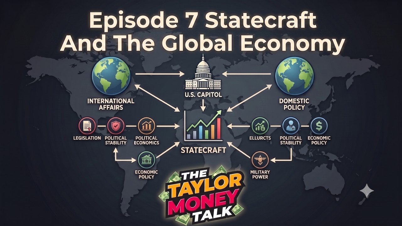 Welcome to another episode of  The Taylor Money Talk! In this episode, we dive into the evolution of investing and how "statecraft" has fundamentally changed the financial landscape. Discover how domestic policies, macroeconomic trends, and government regulations—like the push for electric vehicles and green energy—impact how we must evaluate companies today.

*(Disclaimer: This discussion is general and for informational purposes only. It is not intended to be investment advice.)*

#Investing #Economics #Finance #WealthManagement #TaylorMoneyTalk