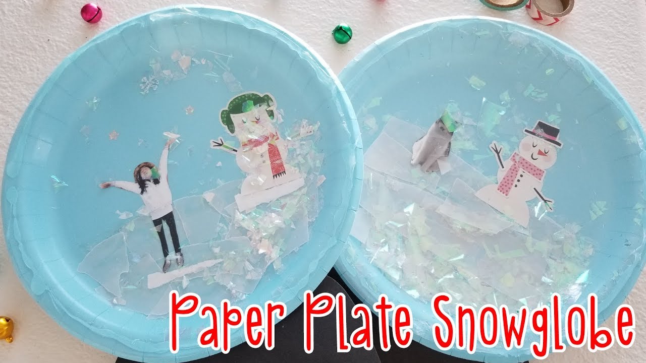 Paper Plate Snowglobe