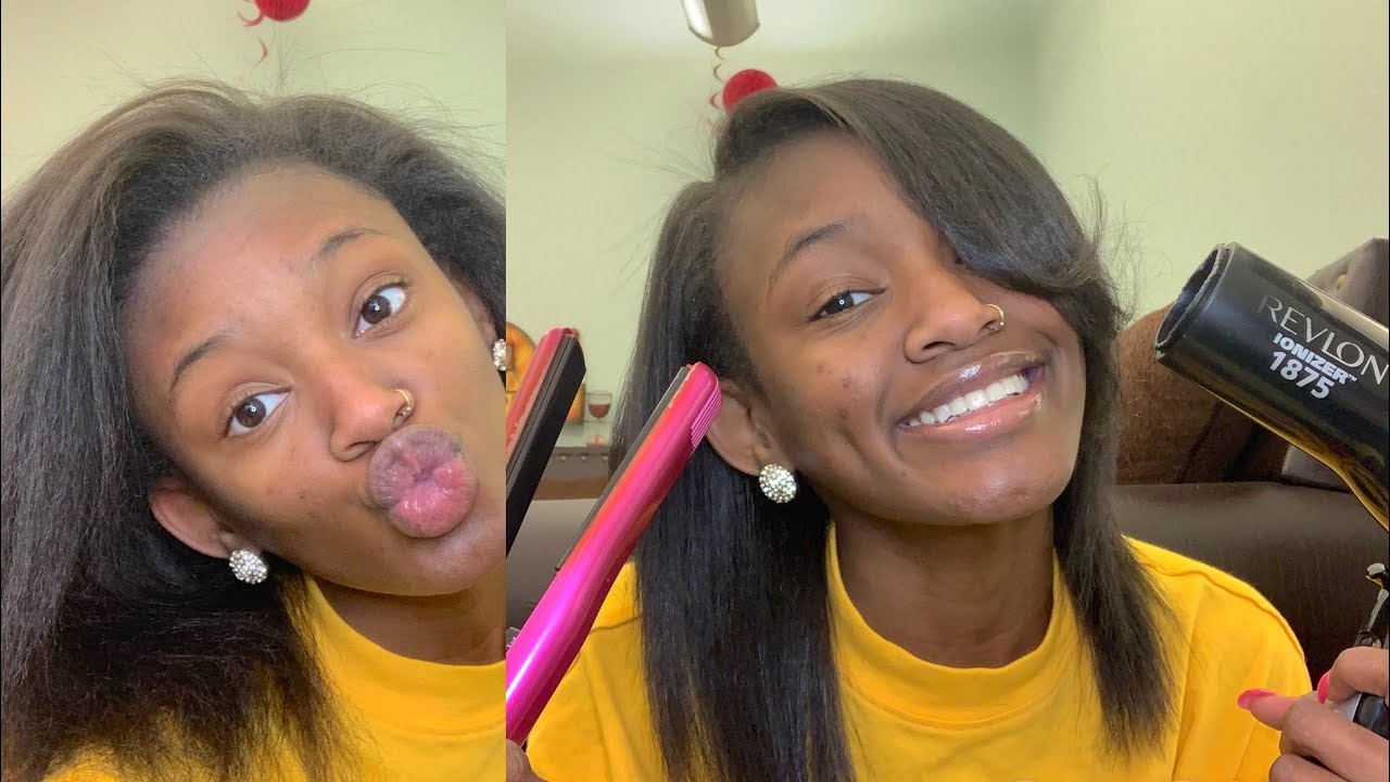 How To Flat Iron Natural Hair YouTube